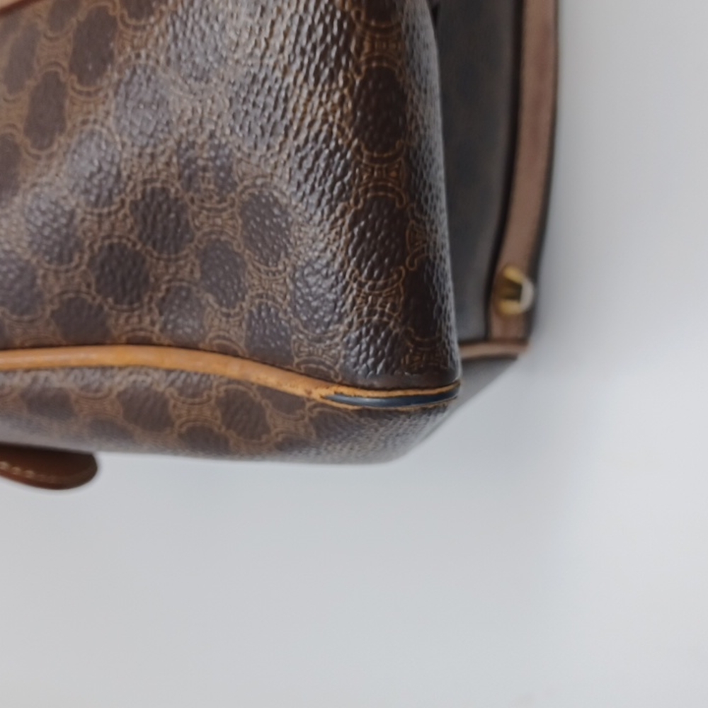 $500 Auth Celine Boston Bag 12" Satchel Brown - Picture 7 of 8